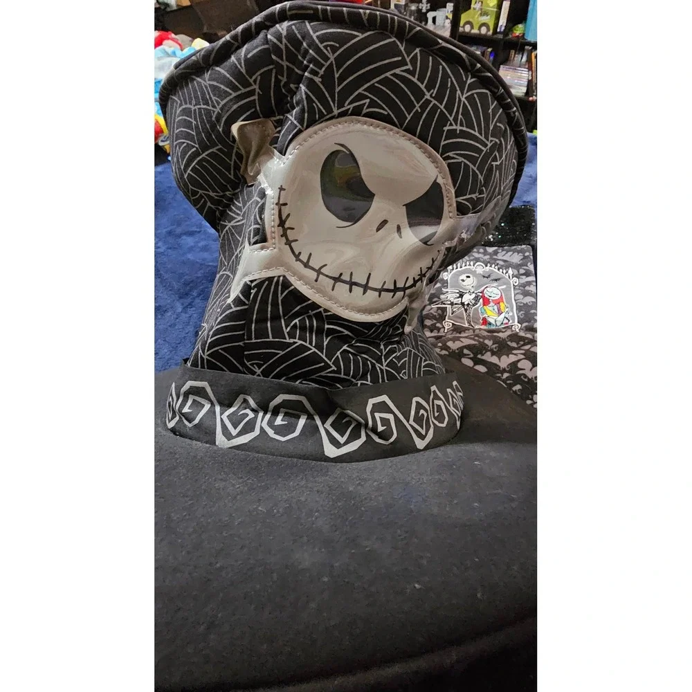Disney Nightmare Before Christmas Jack Skellington Top Hat and Stocking Bundle